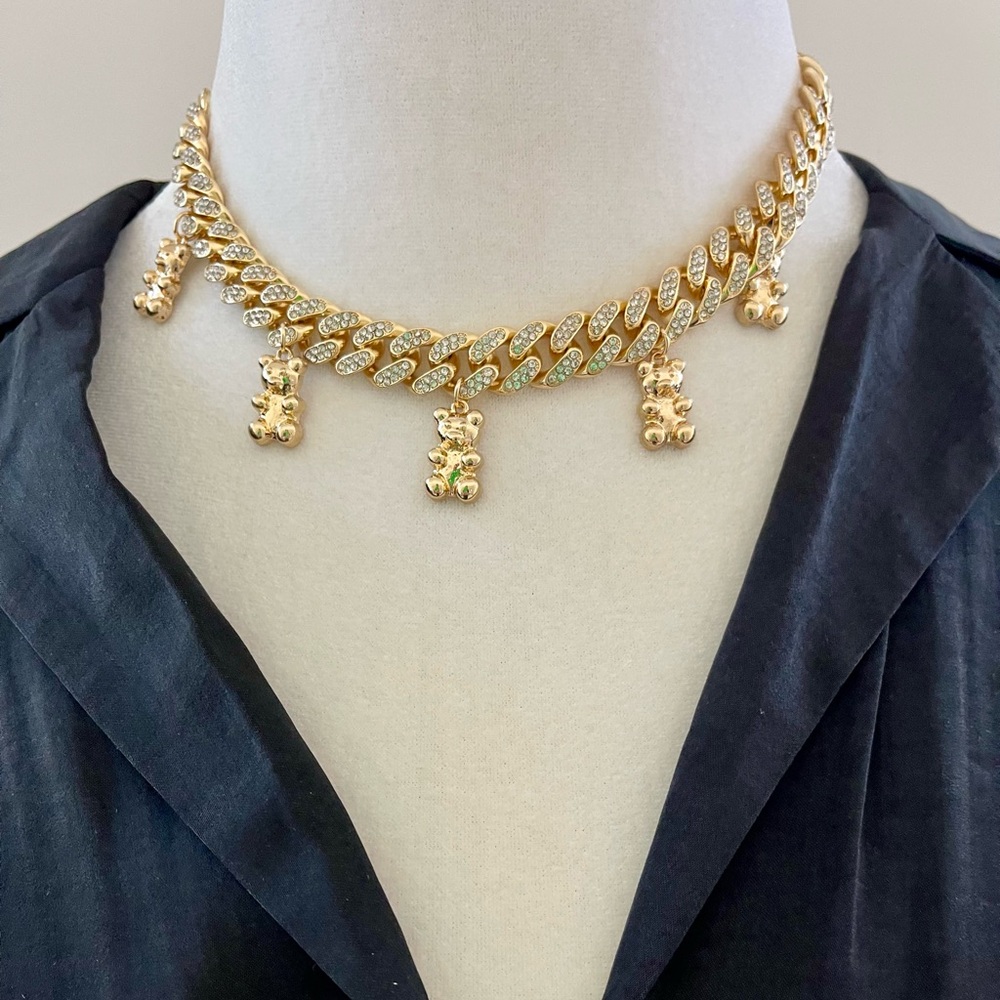 Bear Charms Golden Chain Necklace